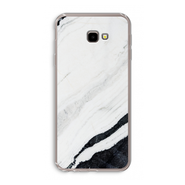 Elegante marmer: Samsung Galaxy J4 Plus Transparant Hoesje
