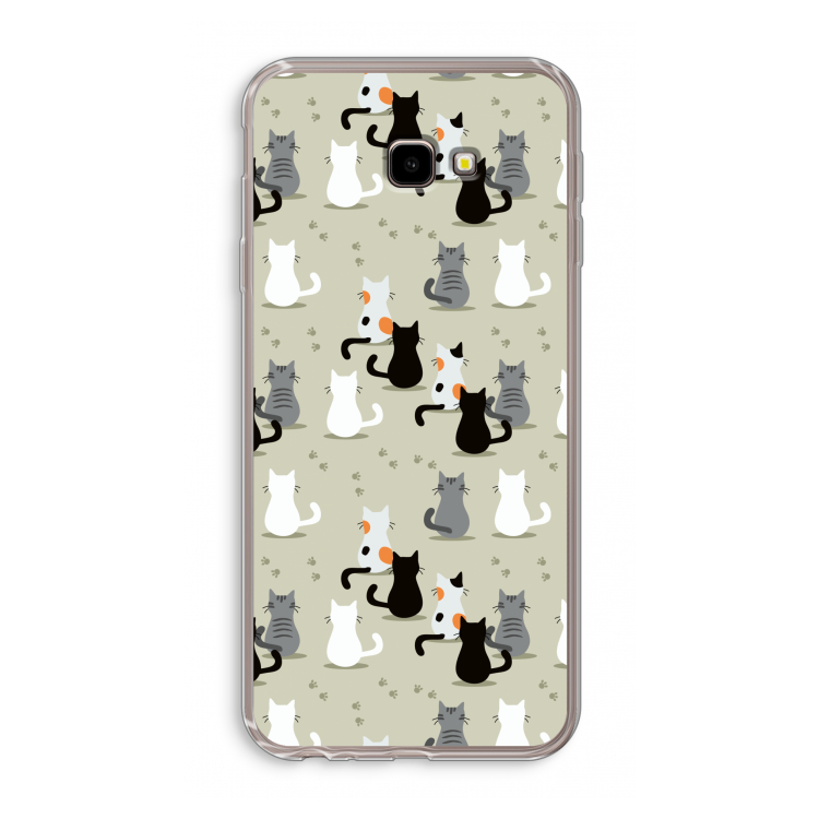 Katten: Samsung Galaxy J4 Plus Transparant Hoesje