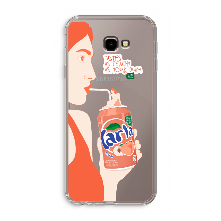 Peach please!: Samsung Galaxy J4 Plus Transparant Hoesje