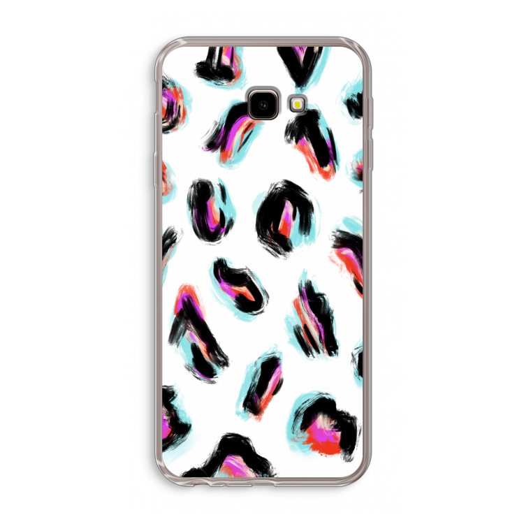 Cheetah color: Samsung Galaxy J4 Plus Transparant Hoesje