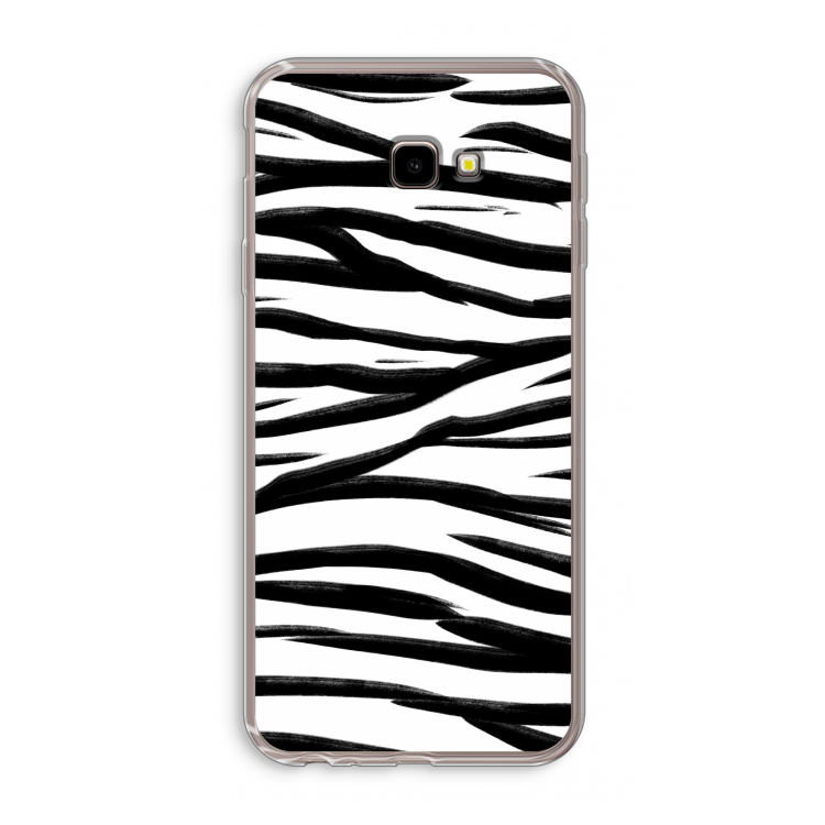 Zebra pattern: Samsung Galaxy J4 Plus Transparant Hoesje