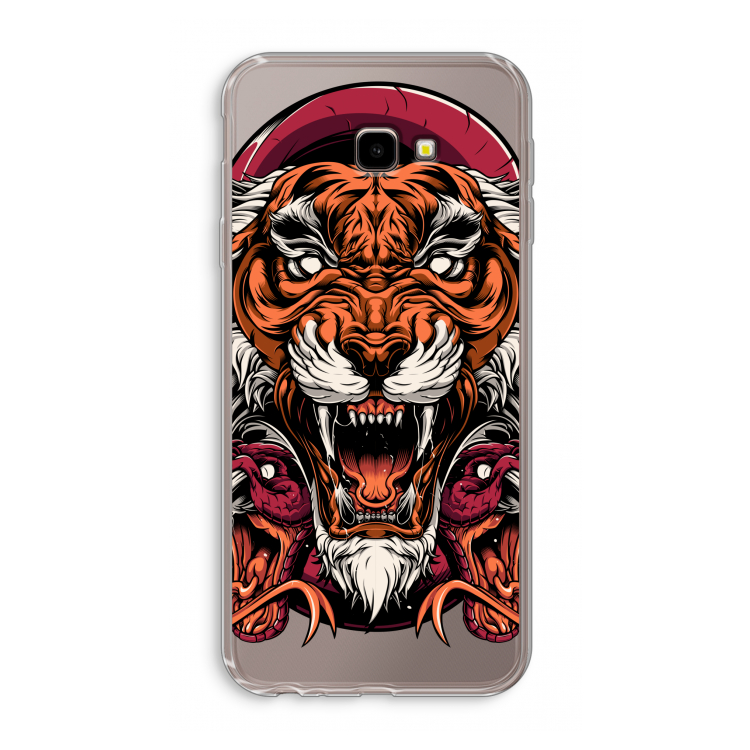 Tiger and Rattlesnakes: Samsung Galaxy J4 Plus Transparant Hoesje