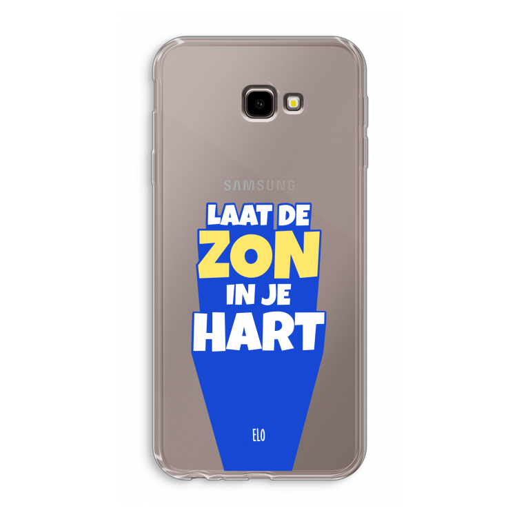 Laat de zon in je hart: Samsung Galaxy J4 Plus Transparant Hoesje