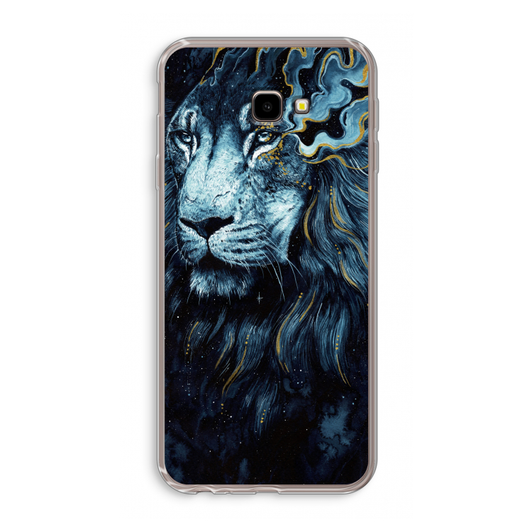 Darkness Lion: Samsung Galaxy J4 Plus Transparant Hoesje