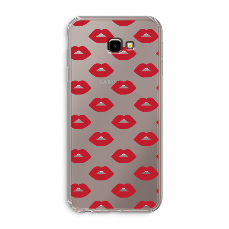 Lips: Samsung Galaxy J4 Plus Transparant Hoesje