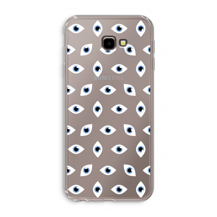 Eyes pattern: Samsung Galaxy J4 Plus Transparant Hoesje