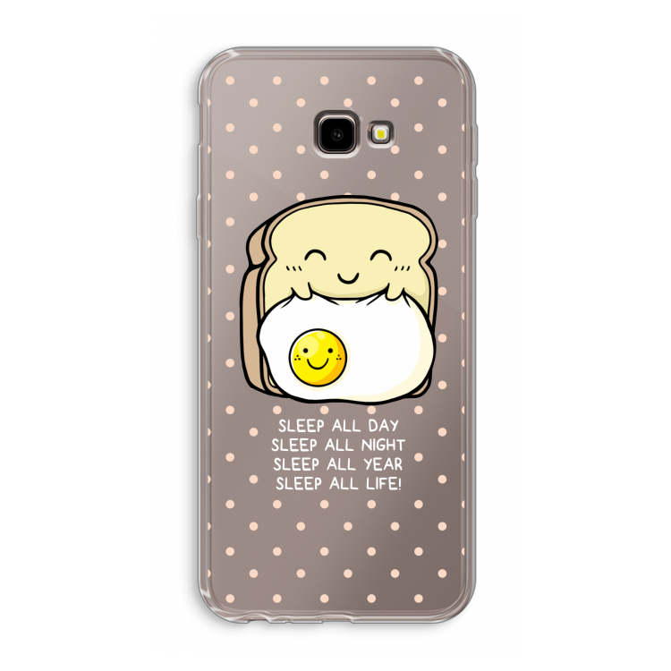 Sleep All Day: Samsung Galaxy J4 Plus Transparant Hoesje