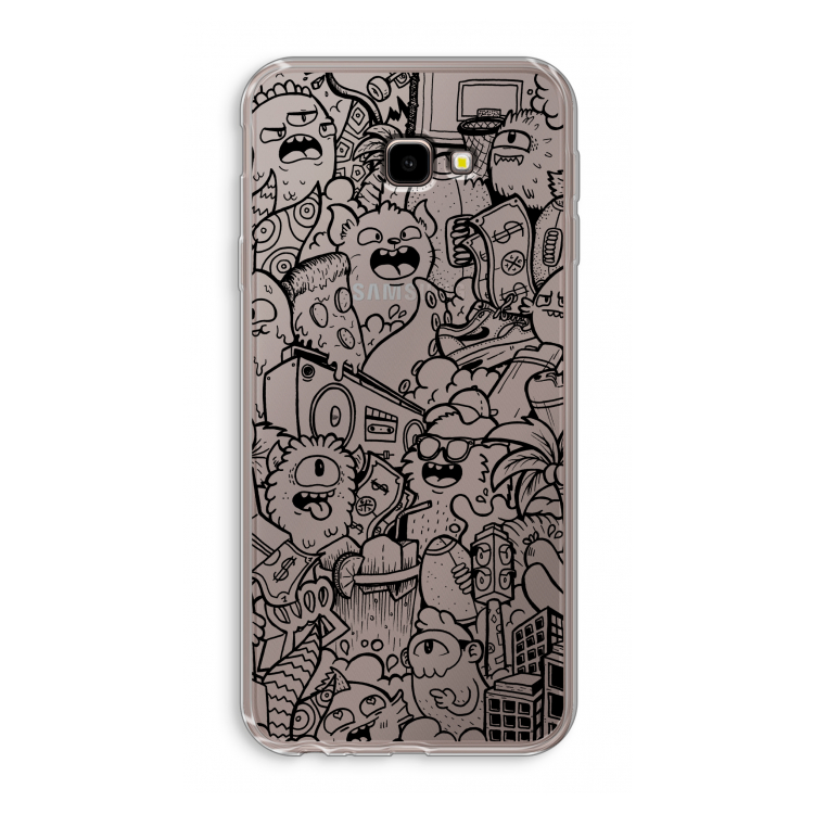 Vexx Black City : Samsung Galaxy J4 Plus Transparant Hoesje