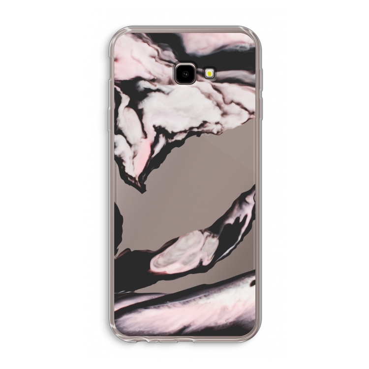 Roze stroom: Samsung Galaxy J4 Plus Transparant Hoesje