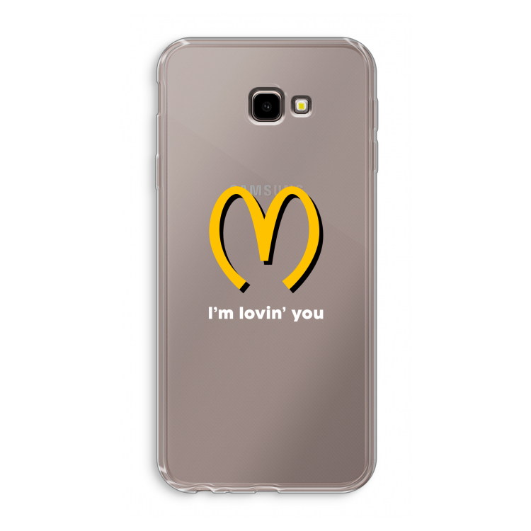 I'm lovin' you: Samsung Galaxy J4 Plus Transparant Hoesje