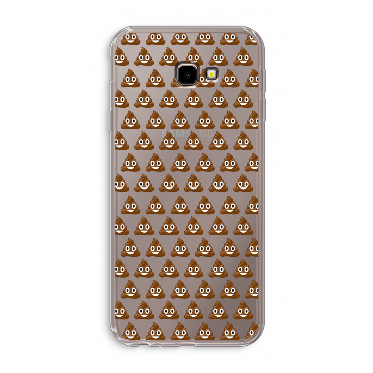 Poop emoji: Samsung Galaxy J4 Plus Transparant Hoesje