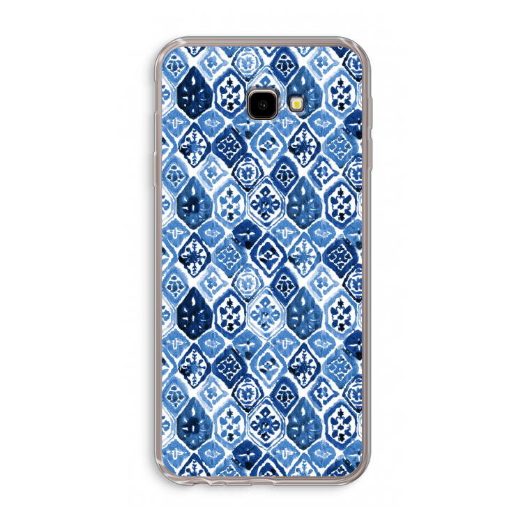Blauw motief: Samsung Galaxy J4 Plus Transparant Hoesje