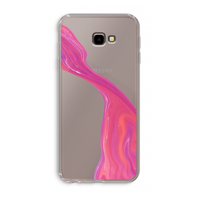 Paarse stroom: Samsung Galaxy J4 Plus Transparant Hoesje