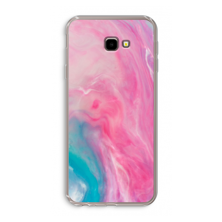 Roze explosie: Samsung Galaxy J4 Plus Transparant Hoesje