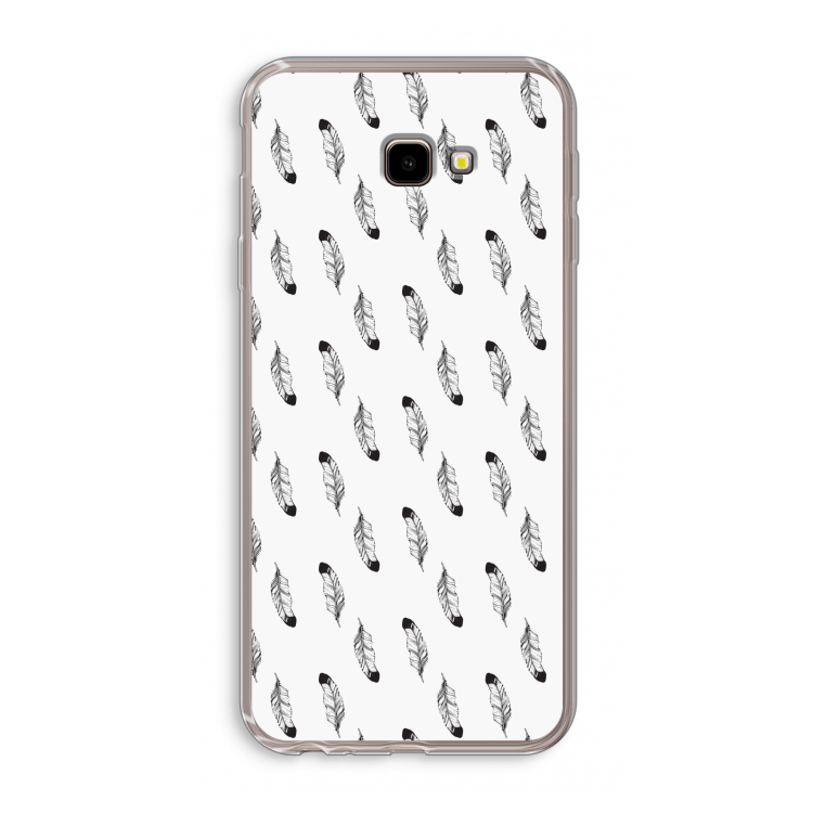 Pluimen: Samsung Galaxy J4 Plus Transparant Hoesje