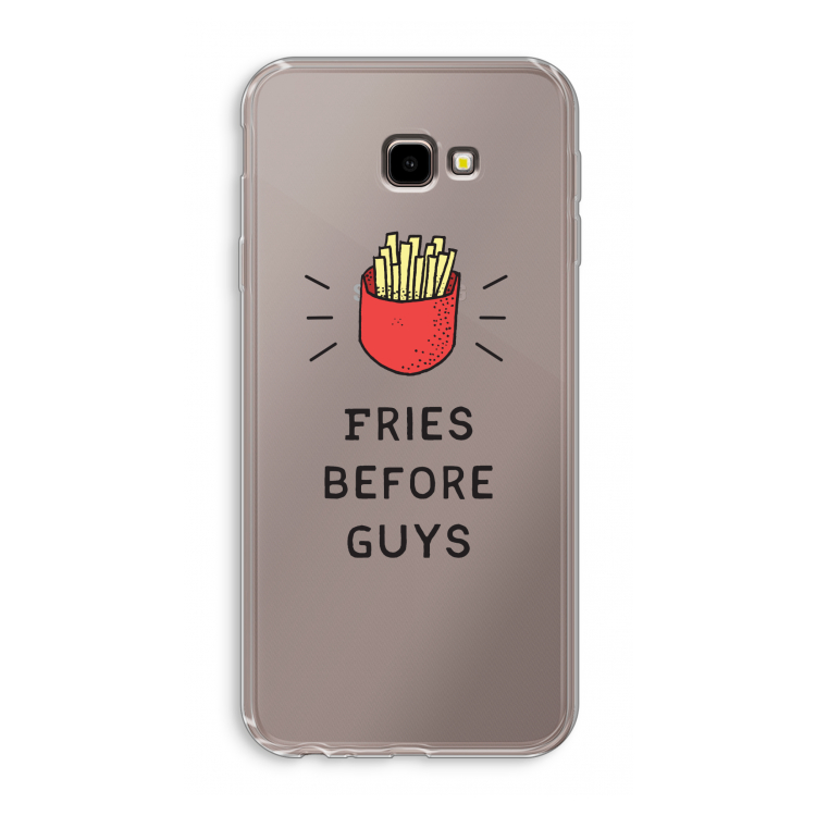 Fries before guys: Samsung Galaxy J4 Plus Transparant Hoesje