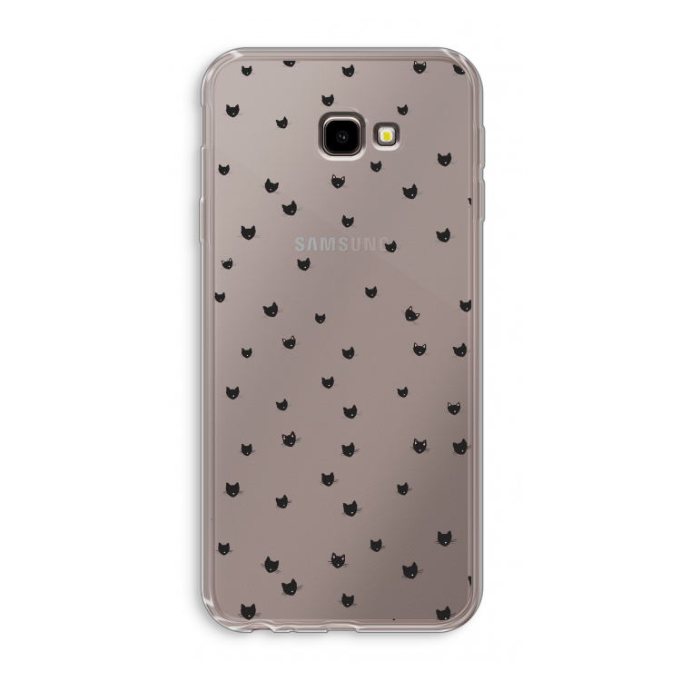 Kleine kattenkopjes: Samsung Galaxy J4 Plus Transparant Hoesje