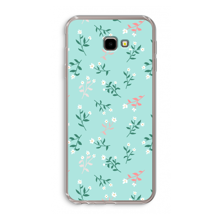 Small white flowers: Samsung Galaxy J4 Plus Transparant Hoesje