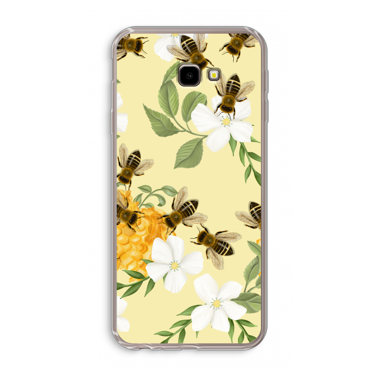No flowers without bees: Samsung Galaxy J4 Plus Transparant Hoesje