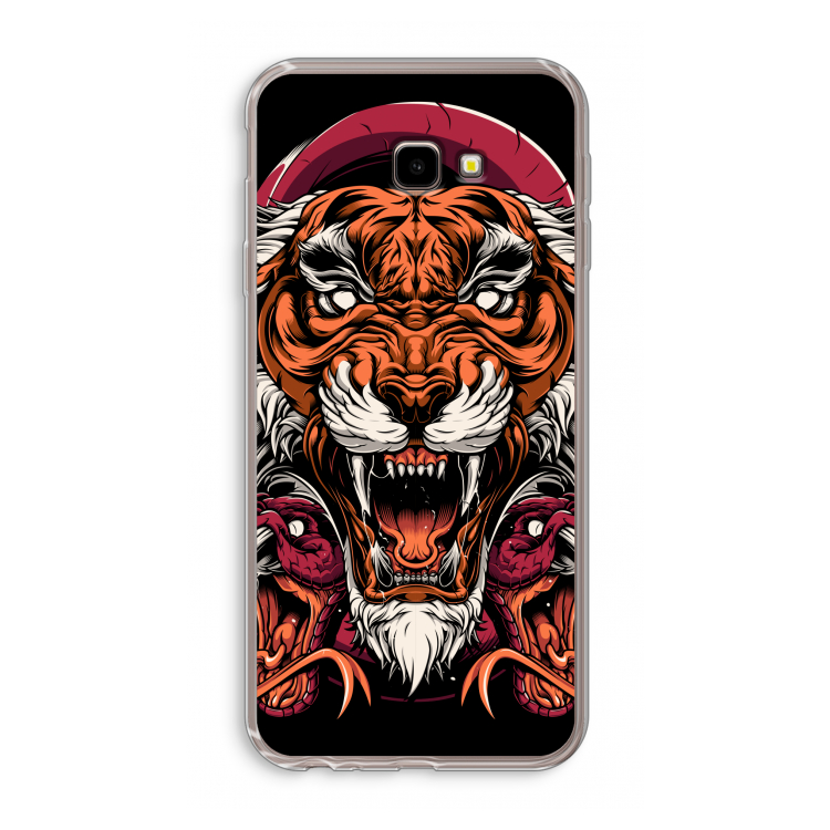Tiger and Rattlesnakes: Samsung Galaxy J4 Plus Transparant Hoesje
