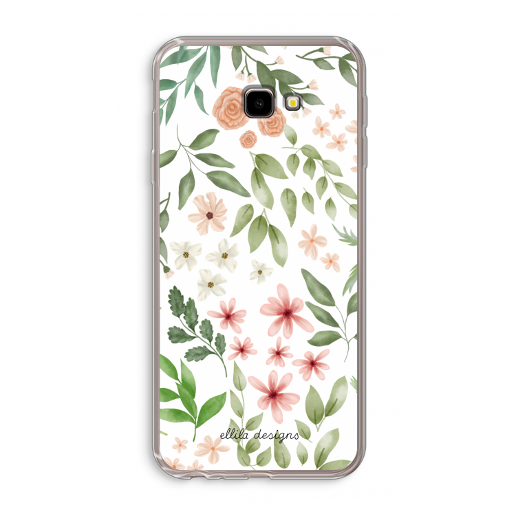 Botanical sweet flower heaven: Samsung Galaxy J4 Plus Transparant Hoesje