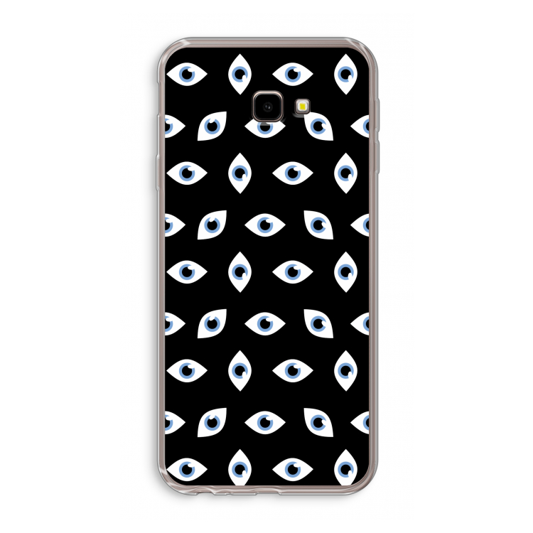 Eyes pattern: Samsung Galaxy J4 Plus Transparant Hoesje