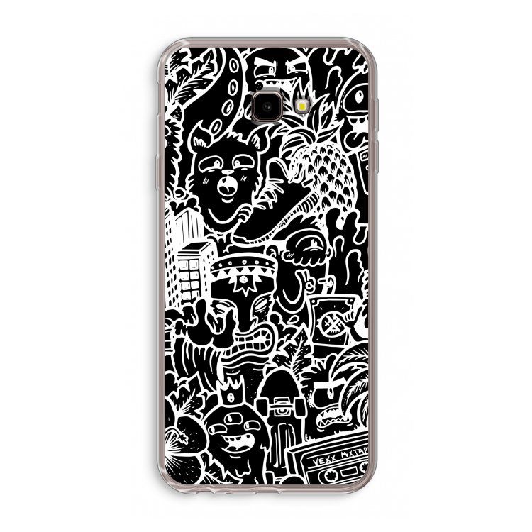 Vexx Black Mixtape: Samsung Galaxy J4 Plus Transparant Hoesje