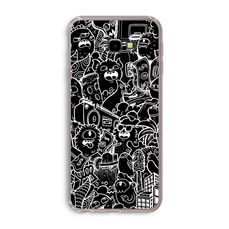 Vexx Black City : Samsung Galaxy J4 Plus Transparant Hoesje