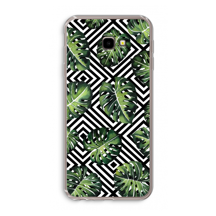 Geometrische jungle: Samsung Galaxy J4 Plus Transparant Hoesje