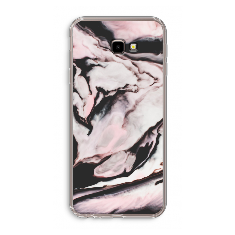 Roze stroom: Samsung Galaxy J4 Plus Transparant Hoesje