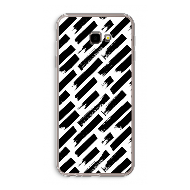 Zwarte vegen: Samsung Galaxy J4 Plus Transparant Hoesje