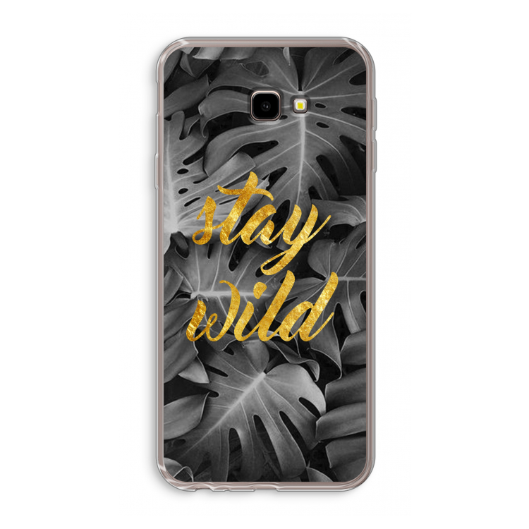 Stay wild: Samsung Galaxy J4 Plus Transparant Hoesje