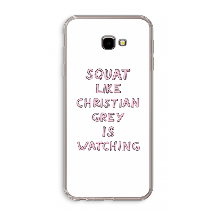 Christian Grey: Samsung Galaxy J4 Plus Transparant Hoesje