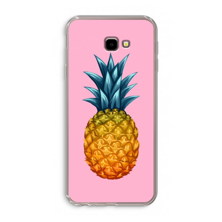 Grote ananas: Samsung Galaxy J4 Plus Transparant Hoesje