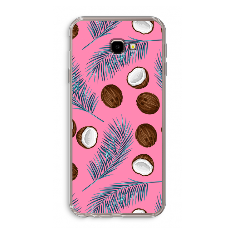 Kokosnoot roze: Samsung Galaxy J4 Plus Transparant Hoesje