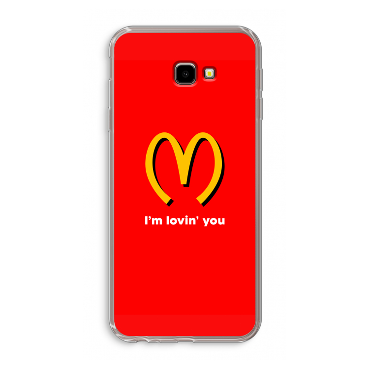 I'm lovin' you: Samsung Galaxy J4 Plus Transparant Hoesje
