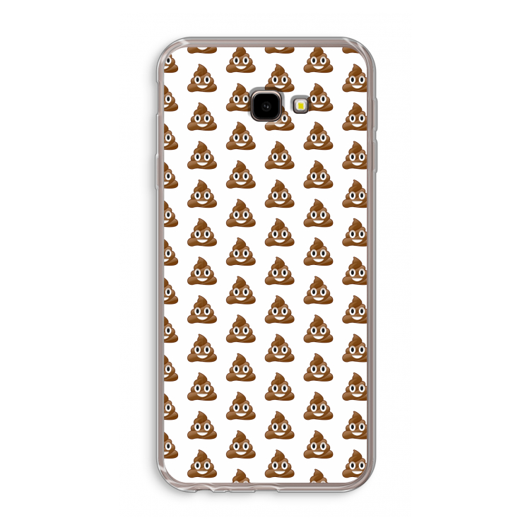 Poop emoji: Samsung Galaxy J4 Plus Transparant Hoesje