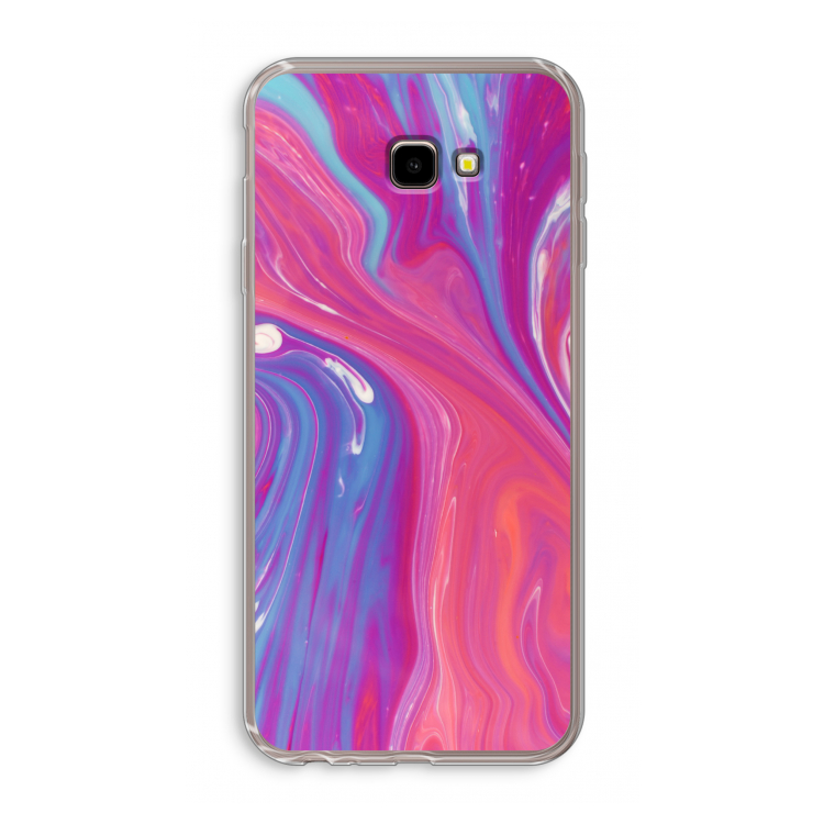 Paarse stroom: Samsung Galaxy J4 Plus Transparant Hoesje