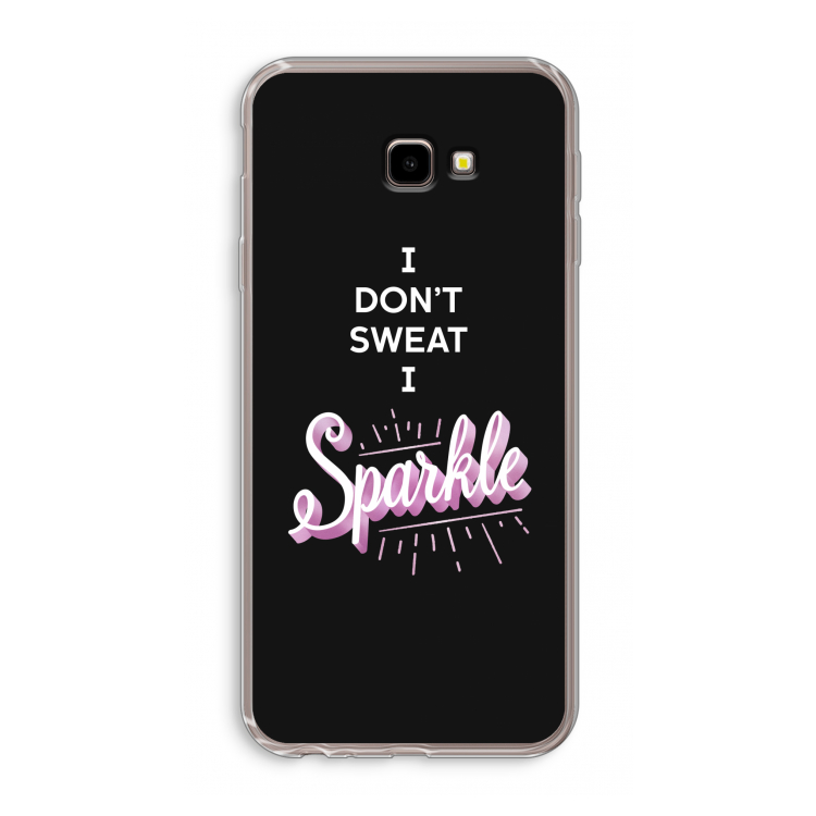 Sparkle quote: Samsung Galaxy J4 Plus Transparant Hoesje