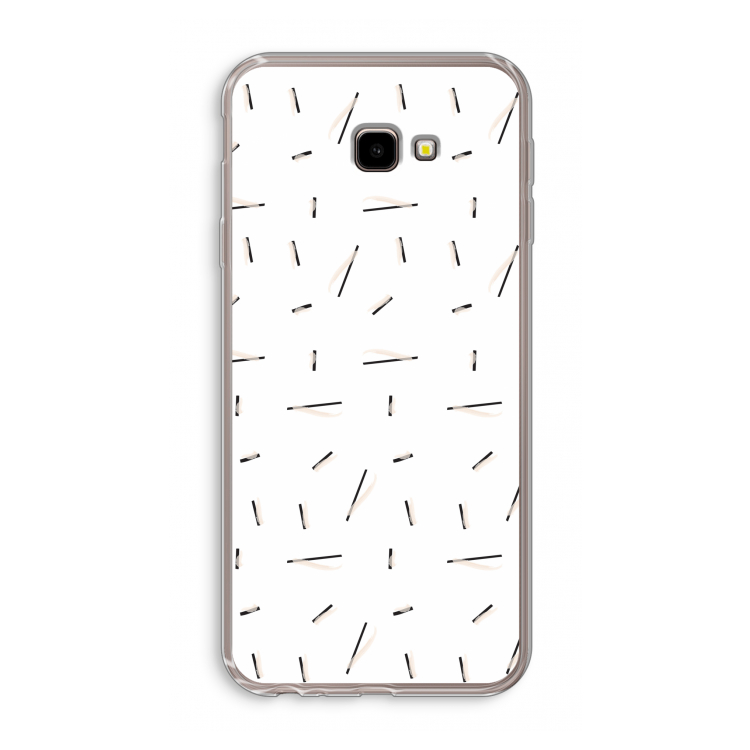 Hipster stripes: Samsung Galaxy J4 Plus Transparant Hoesje