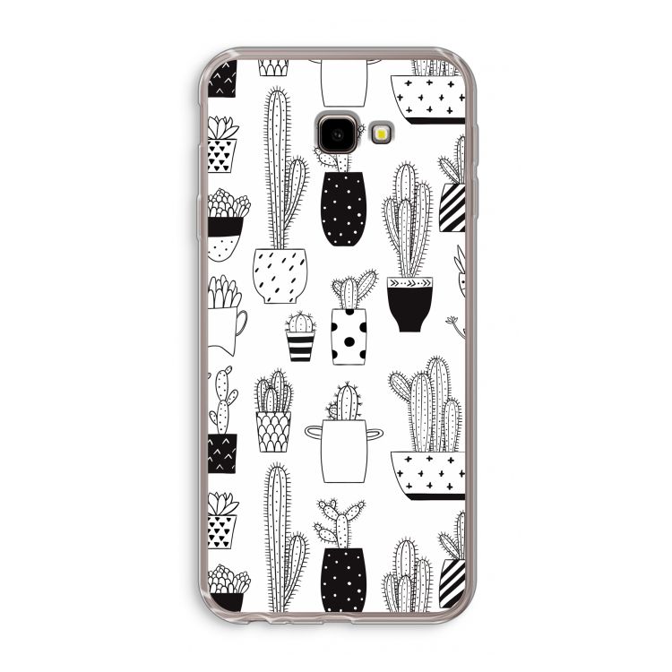 Cactusmotief: Samsung Galaxy J4 Plus Transparant Hoesje