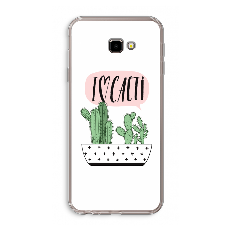 I love cacti: Samsung Galaxy J4 Plus Transparant Hoesje