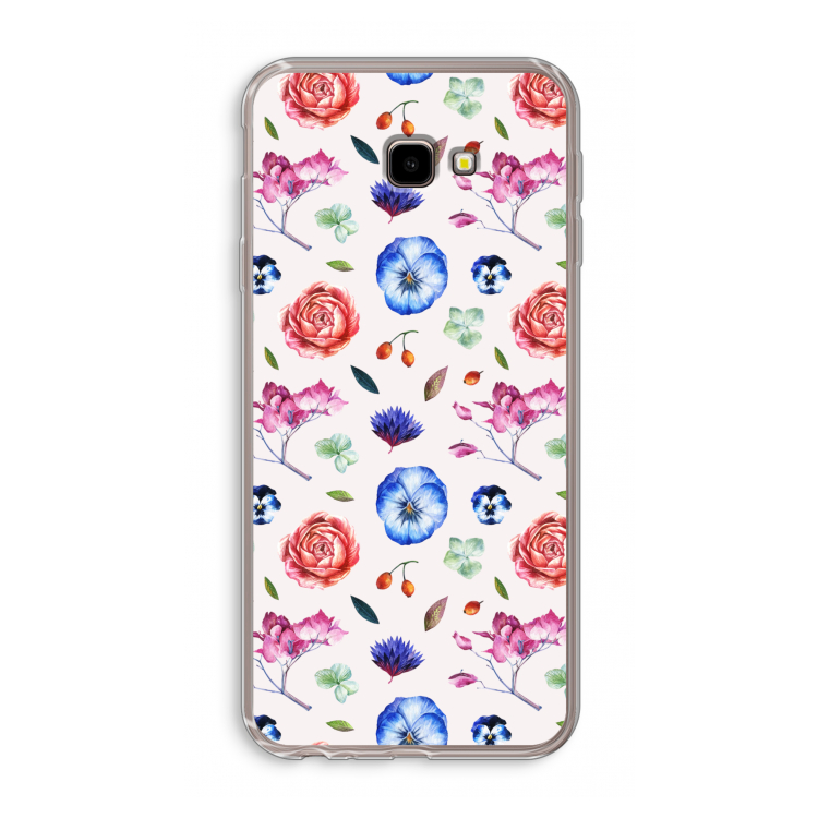 Bloemetjes: Samsung Galaxy J4 Plus Transparant Hoesje