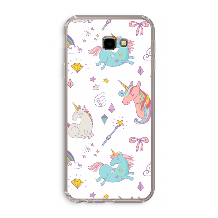 Fantasiewereld: Samsung Galaxy J4 Plus Transparant Hoesje