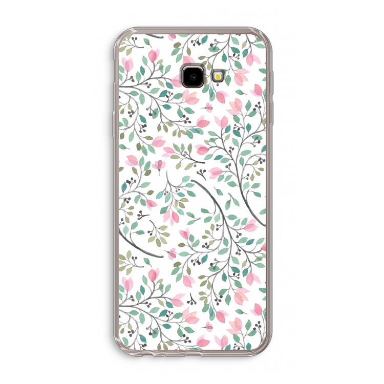 Sierlijke bloemen: Samsung Galaxy J4 Plus Transparant Hoesje