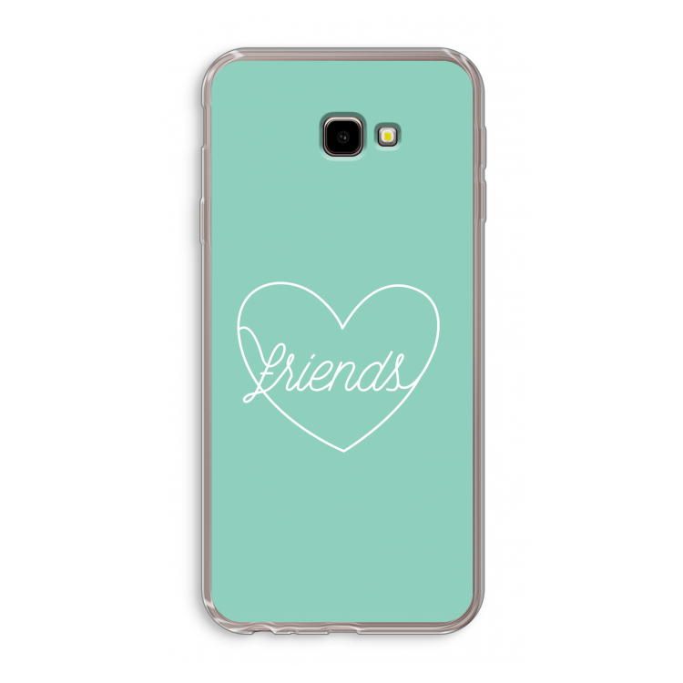 Friends heart pastel: Samsung Galaxy J4 Plus Transparant Hoesje
