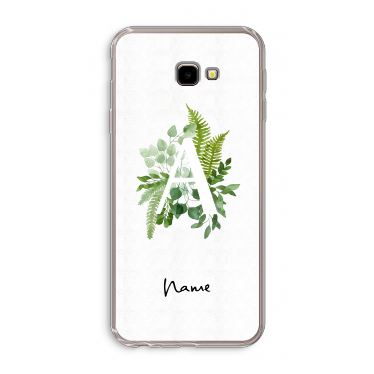 Green Brush: Samsung Galaxy J4 Plus Transparant Hoesje