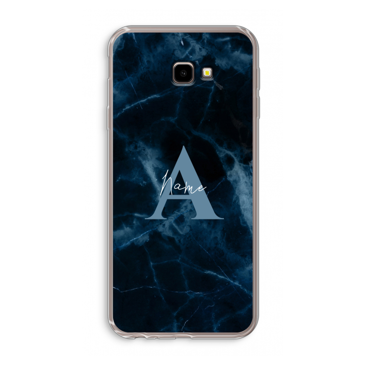 Midnight Marble: Samsung Galaxy J4 Plus Transparant Hoesje
