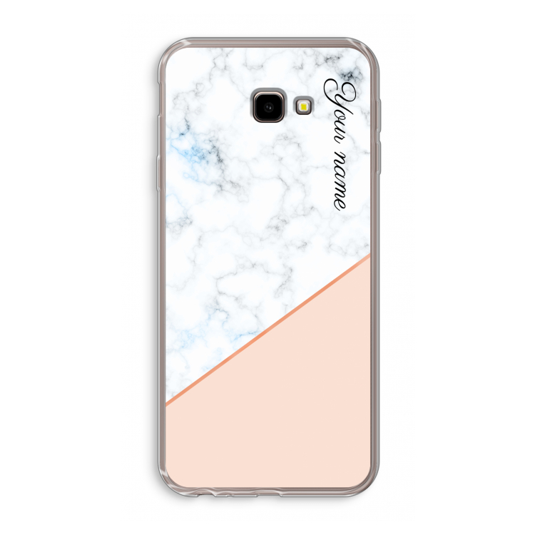 Marmer in stijl: Samsung Galaxy J4 Plus Transparant Hoesje