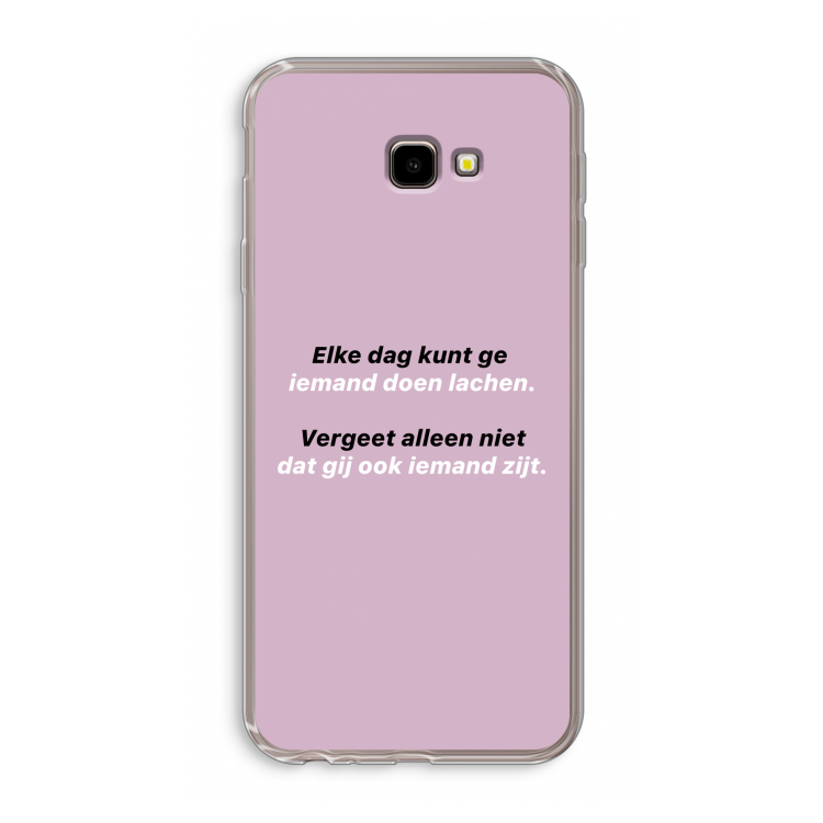 gij zijt ook iemand: Samsung Galaxy J4 Plus Transparant Hoesje